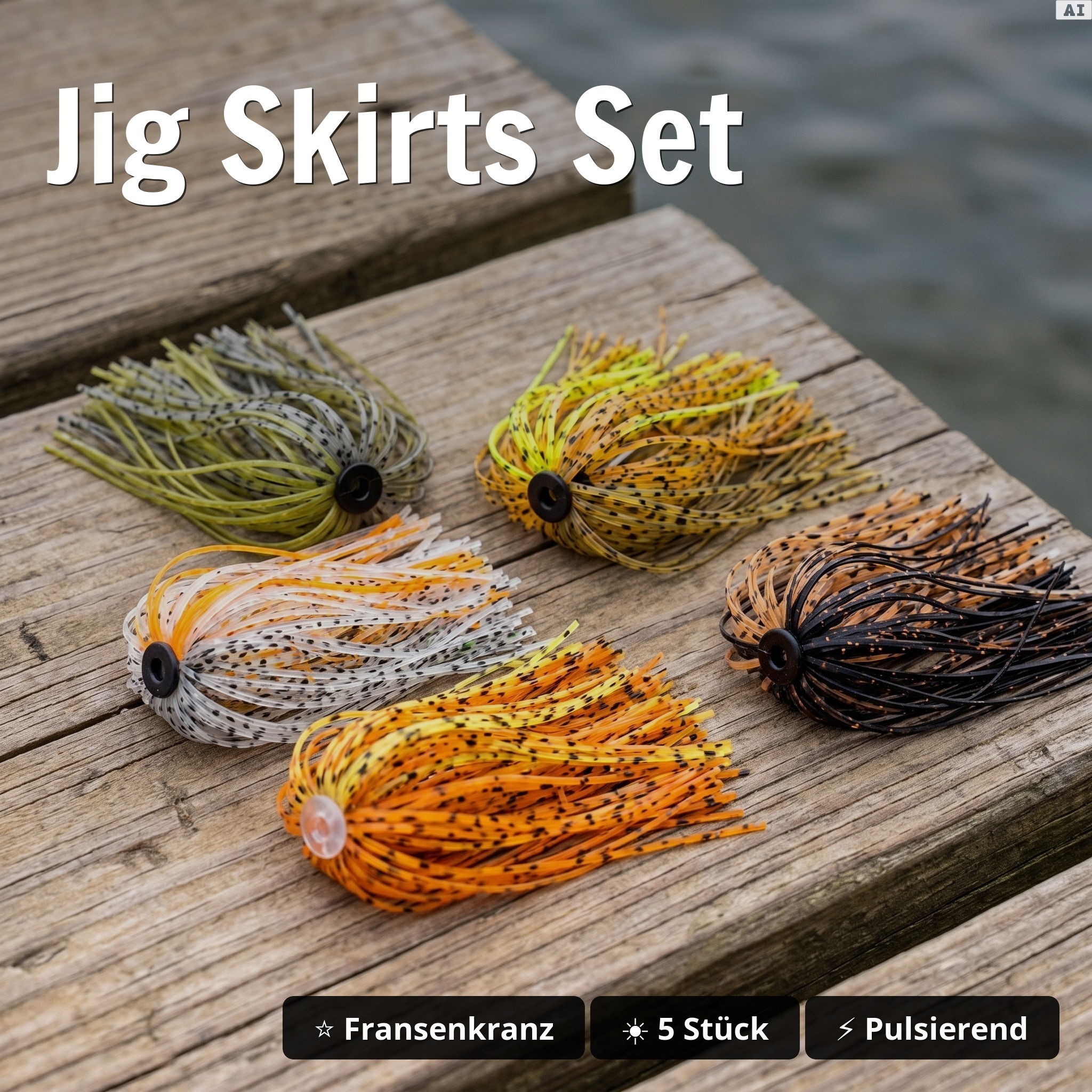 Zite Fishing Inzite Shad Starterset XXL 3 Größen – Gummifische, Tungsten & Jigheads, Skirts, Snaps & Tacklebox für Zande - Jig Skirts Set