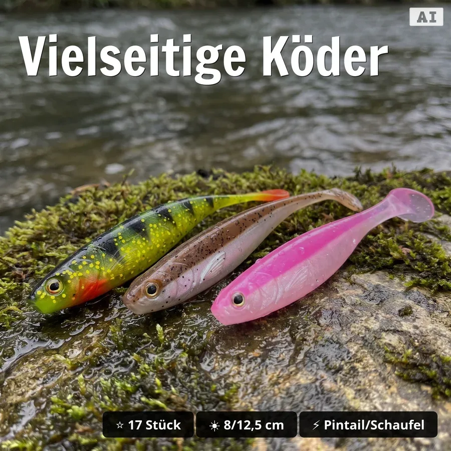 Zite Fishing Finesse & Dropshot Starterset XXL – 125-teilig, Gummiköder, Haken, Bleie & Zubehör für Zander - Vielseitige Köder
