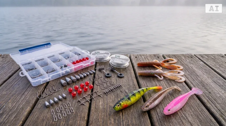 Zite Fishing Finesse & Dropshot Starterset XXL – 125-teilig, Gummiköder, Haken, Bleie & Zubehör für Zander - Süßwasser-Allrounder für Raubfisch-Jäger