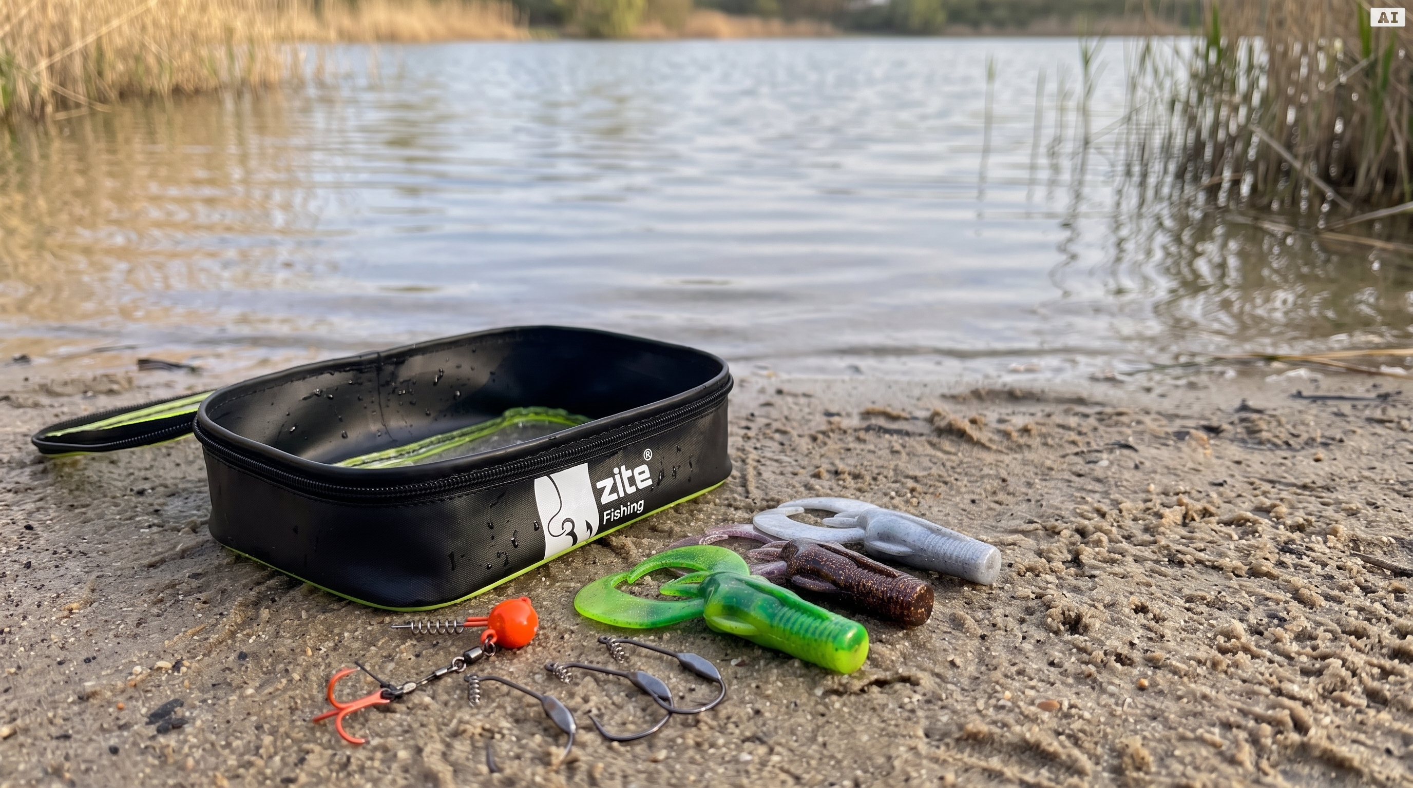 Zite Fishing MONSTER BAT Starter-Set – Hecht-Komplettset mit 6 Gummifischen, Offset-Haken 10/0, UV-Hechtsystem & Tackle - Vom Kraut bis zum Freiwasser