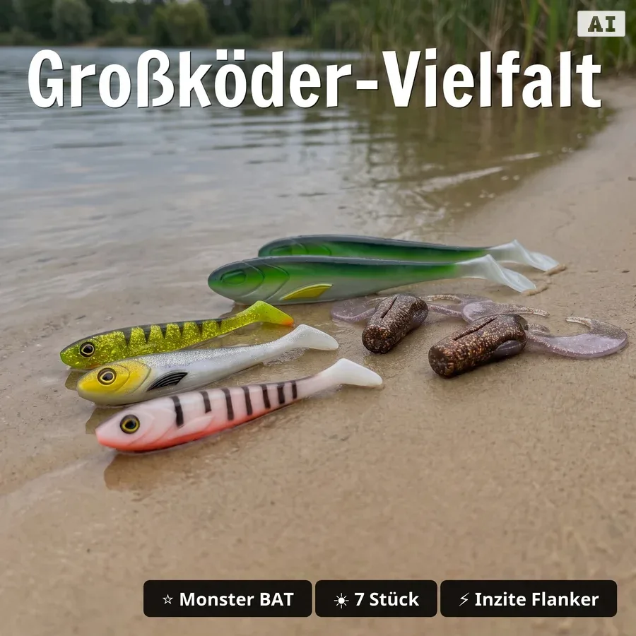 Zite Fishing Big Bait Starter-Set – Hechtköder, Hechtsysteme, Offset-Haken & 2x Window Bag GRATIS für Großhecht - Großköder-Vielfalt