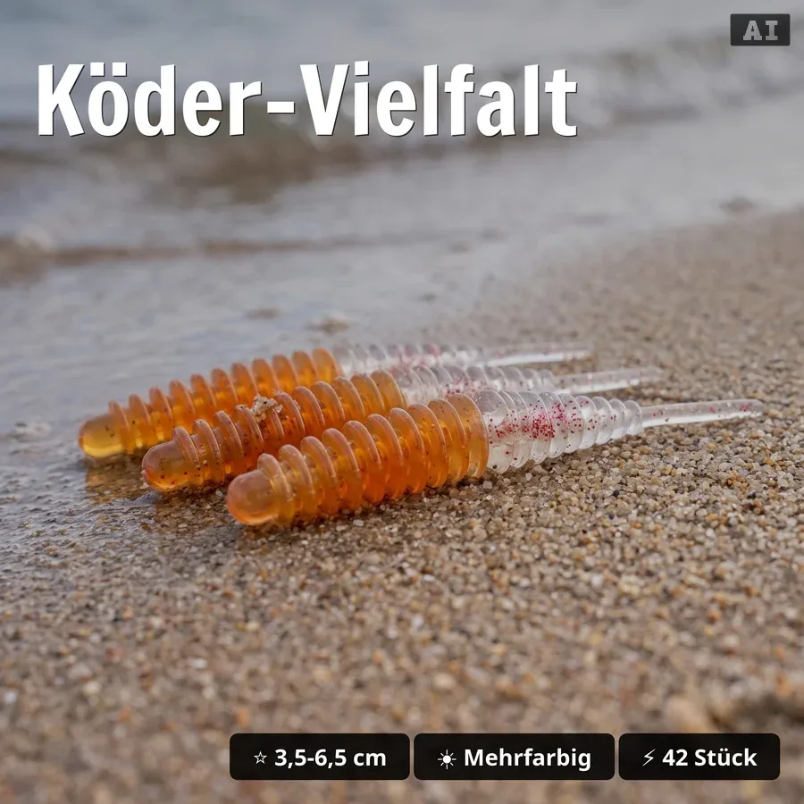 Zite Fishing Forellenköder Mix S – 5 Gummiköder-Sets für Forelle | Käse & Knoblauch | UL, Sbirolino, Dropshot - Köder-Vielfalt