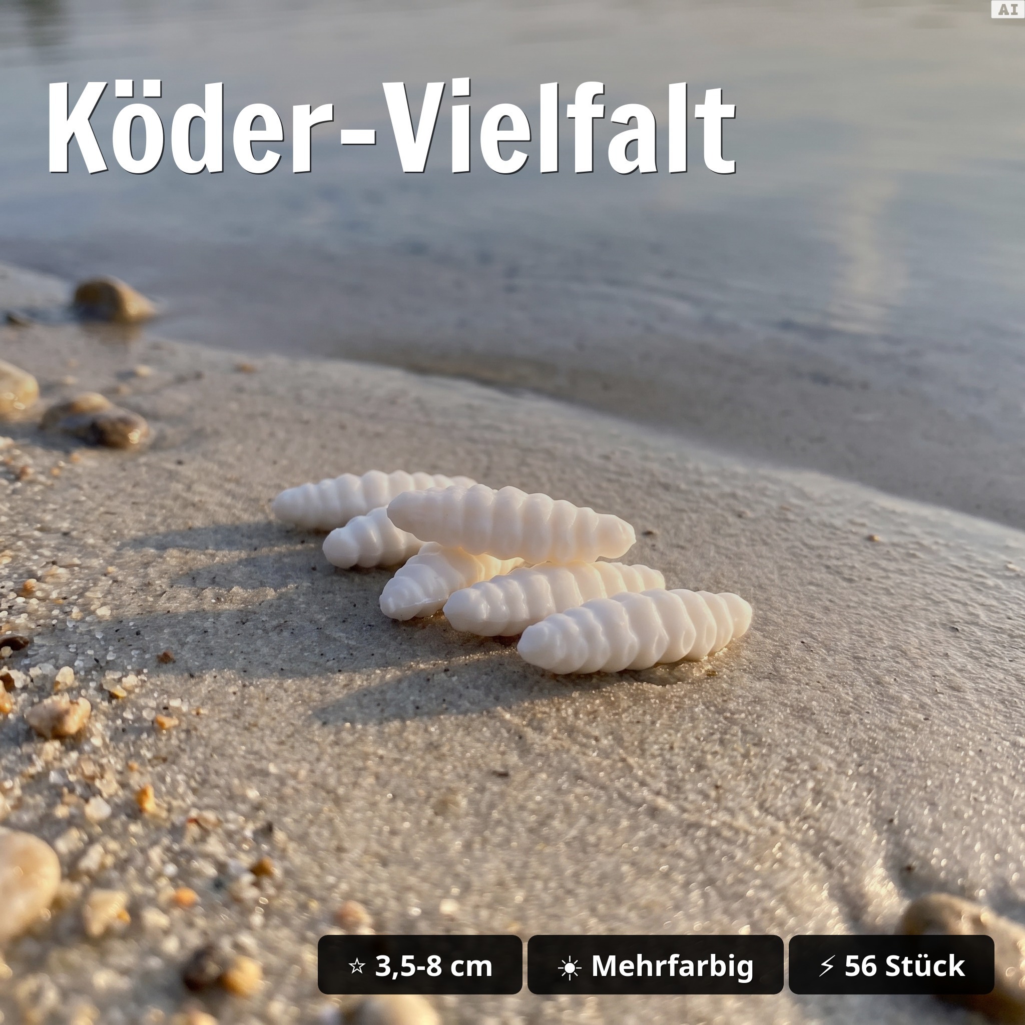 Zite Fishing Forellenköder Mix M – 7 Gummiköder-Sets für Forelle | Käse & Knoblauch | UL, Sbirolino, Dropshot - Köder-Vielfalt