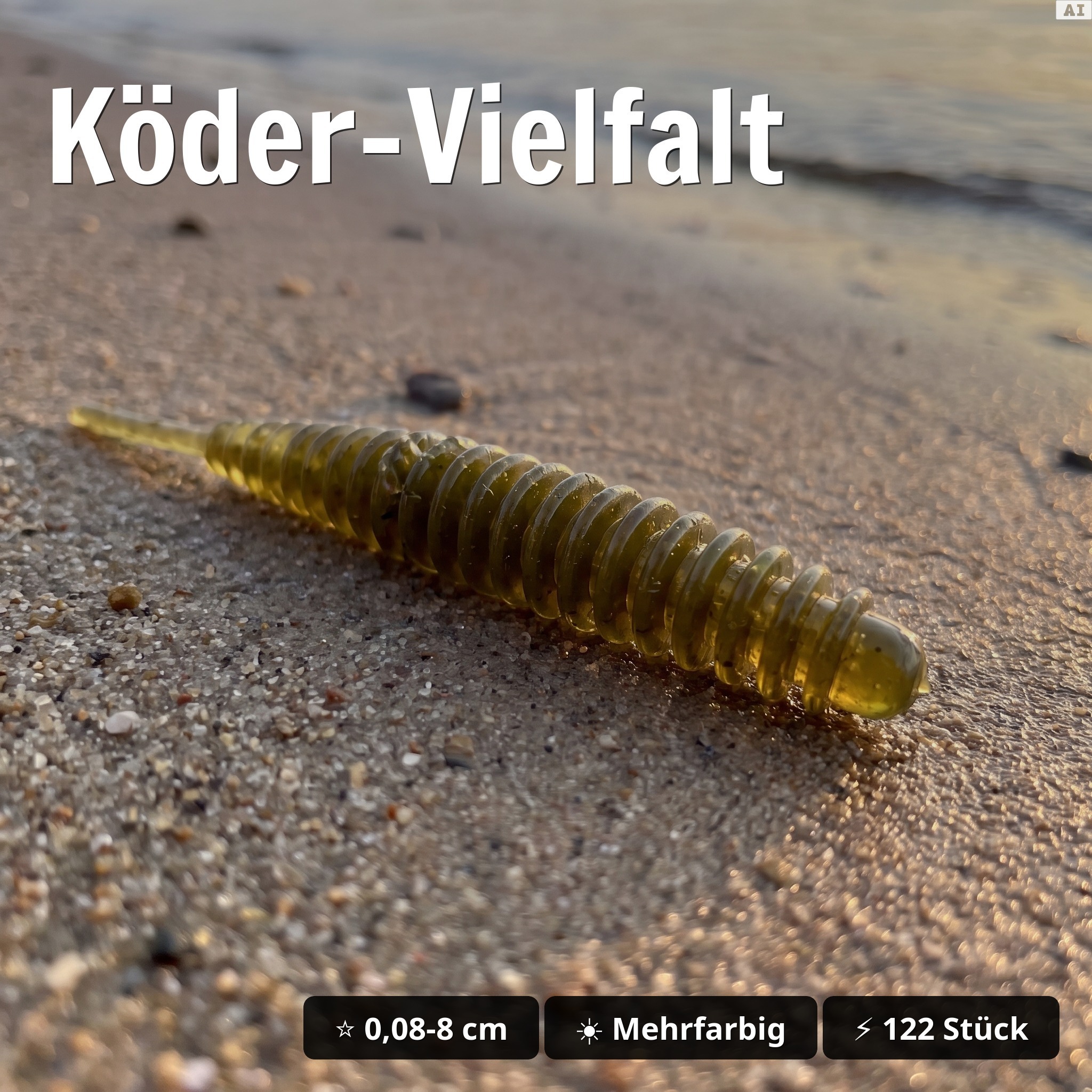 Zite Fishing Forellenköder Mix L – 9 Gummiköder-Sets für Forelle | Käse & Knoblauch | UL, Sbirolino, Dropshot - Köder-Vielfalt