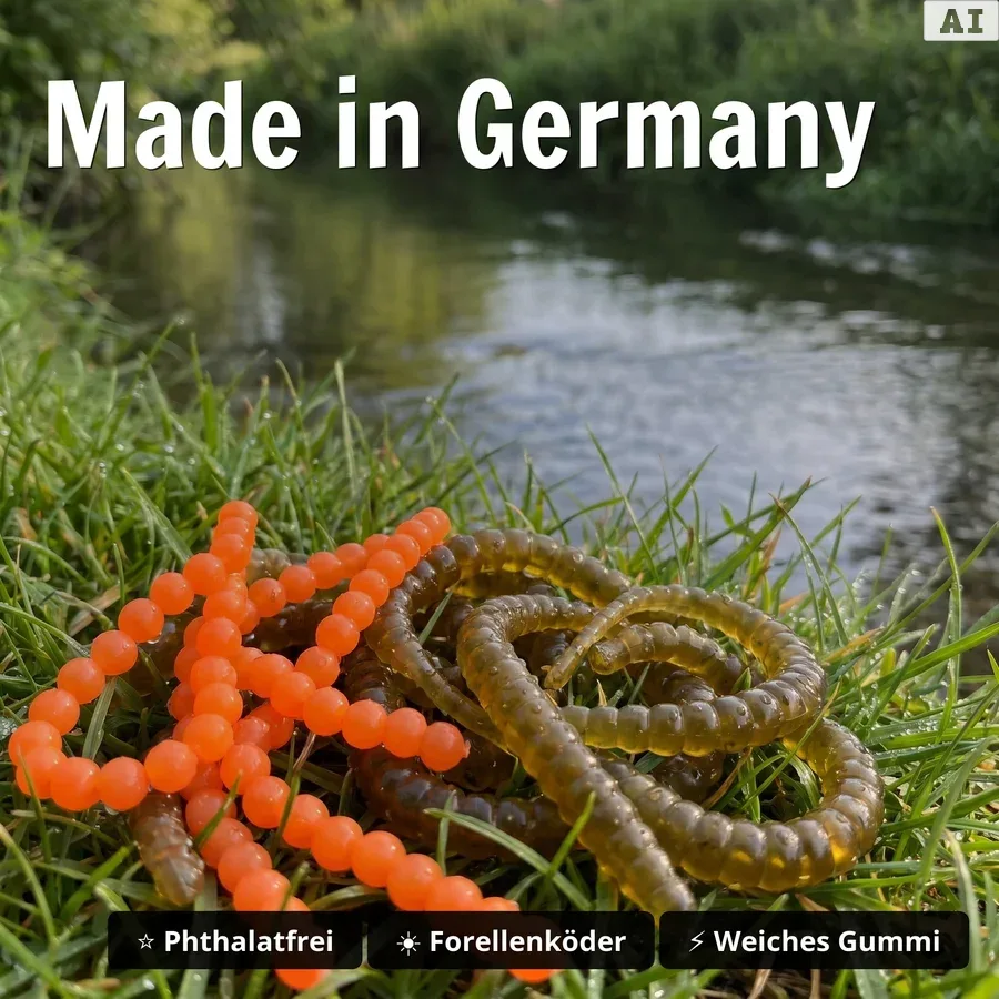 Zite Fishing Forellenköder Mix XL – 11 Gummiköder-Sets für Forelle | Käse & Knoblauch | UL, Sbirolino, Dropshot - Made in Germany