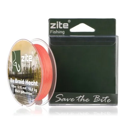 Zite Fishing Angelschnur Geflochten 8fach Hecht Schnur 155m 0,18mm 10,8 kg