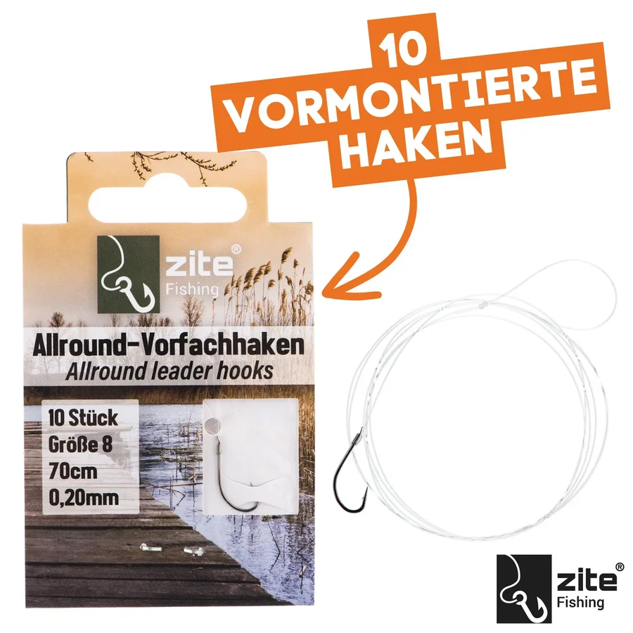Basis Angelzubehr-Set mit Vorfachhaken, Posen, Schnurstopper & mehr