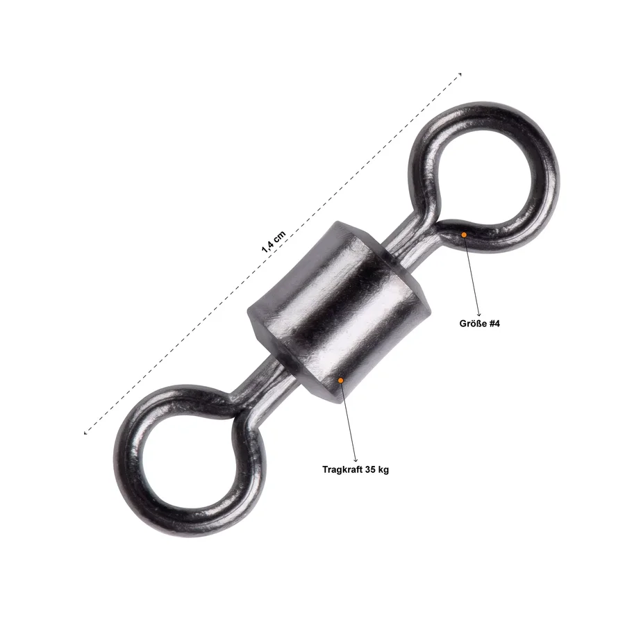 Spinnwirbel Ton Swivels Angelwirbel Gr. #4 35kg 20 Stck Zite Fishing