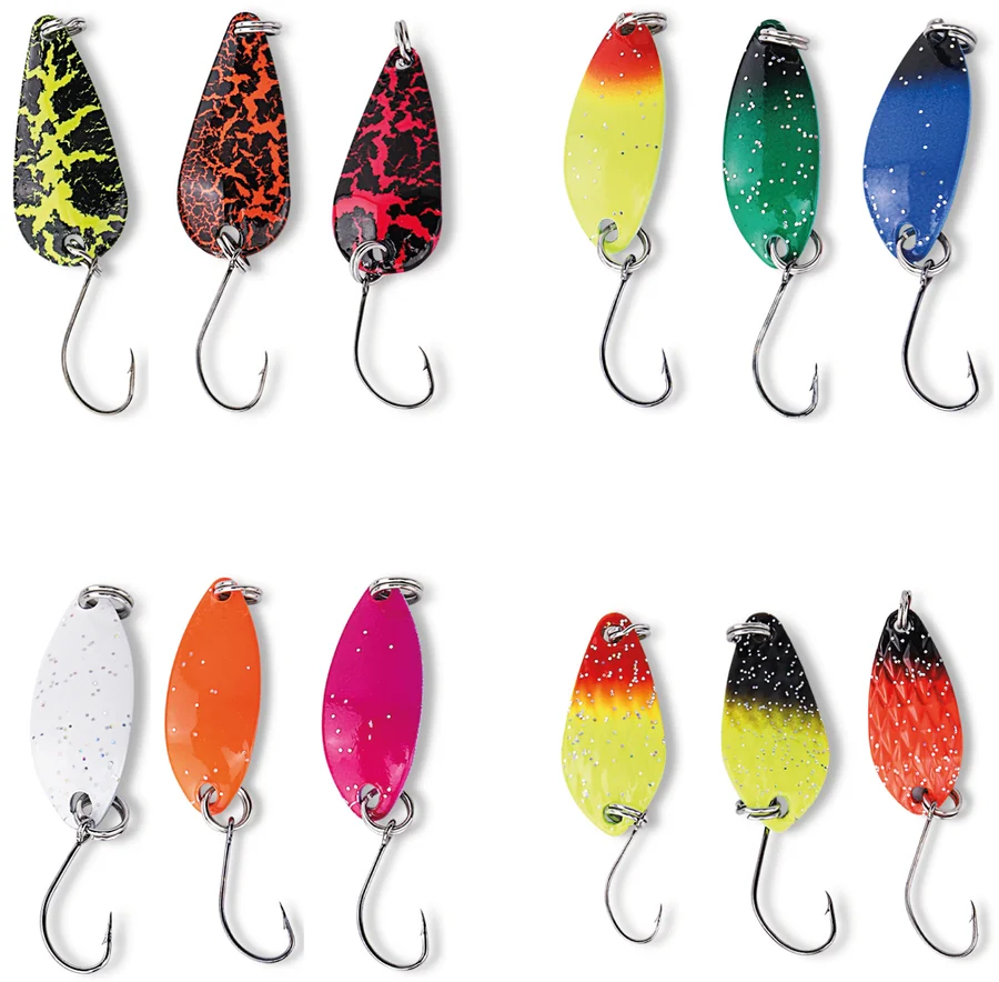 Zite Fishing vielfltiges Forellenkder Set mit Blinkern und Mini-Wobblern