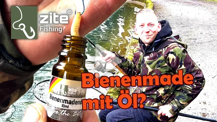 Bienenmaden mit Bienenmadenöl sind der Knaller am Forellenteig! Tim zeigt euch wie fängig diese Kombi ist!