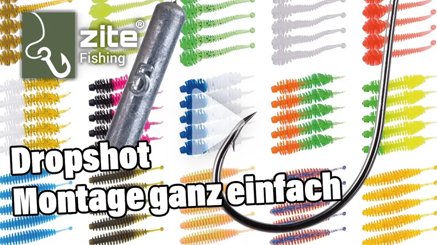 So einfach geht die Dropshot Montage mit Gummiwürmern!