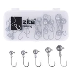 Jighaken Sortiment Light 24 Stück in Box 5 Größen & Gewichte Zite Fishing