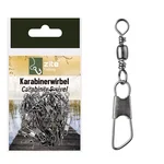 Angelwirbel mit Karabiner Größe 10 7kg 30 Stück Zite Fishing