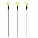 Zite Fishing teleskopischer Rutenhalter 1,35m 3er Set Aluminium Erdspieß mit V-Auflage & Schnurlaufkerbe