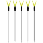 Zite Fishing Teleskop-Rutenhalter 5er Set – 75–135 cm, Aluminium, V-Auflage mit Schnurlaufkerbe
