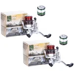 2x Karpfenrolle mit Schnur bespult Base Reel 3000 Zite Fishing