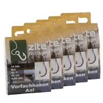 Zite Fishing 50x Haken mit Schnur Aal Gr. 1 Vorfachhaken monofil gebunden