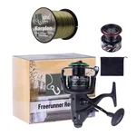 Zite Fishing Karpfen-Set Freilaufrolle Freerunner Reel 5000 5+1 BB 1000m monofile Angelschnur Camouflage