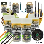 Bubbly Beads Starter Set - 240 Lachsei-Imitate Käse Knoblauch Flavour + Zubehör Passiv-Angeln