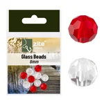 Glasperlen Set 8mm für Carolina & Texas Rigs Barsch Zander Angeln Rot Klar