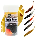 Zite Fishing Biggle Worm Natur Mix Käse 6,5 cm 8 Stück