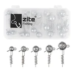 Zite Fishing Screw-In-Jigs Set 5-20g Blei 25 STK in Box Gummiköder Angeln Raubfisch