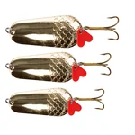 Löffelblinker Set zum Raubfisch Angeln Gold 16-34g 3-teilig Zite Fishing