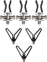 Zite Fishing 3 verstellbare Rutenhalter + 3 Rutenauflagen aus Kunststoff