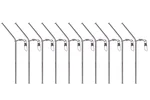 Anti Tangle Boom Sleeves Set Silber Metall 10 Stück 12cm