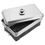 Tischräucherofen mit Thermometer Smoker Fisch Räuchern 42x27x21cm Zite Fishing