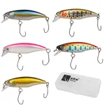 Forellenwobbler Set 5,2cm 4,5g Langsam Sinkend 5 STK in Köderbox Zite Fishing 