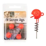 UV Screw Jigs 15g Jigköpfe Blei Gummiköder Angeln Raubfisch 5STK