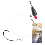 Zite Fishing Carolina Ready Rig #1 Offset Haken mit 7g Bullet-Blei 80cm fertige Raubfisch-Montage 