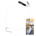 Zite Fishing Tungsten Drop Shot Ready Rig #S mit 7g Gewicht, DS Haken & Fluorocarbon-Coated Vorfach als Fertigmontage