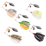 Inzite Rotator Set 10-21g 5 STK Spinnerbaits mit Doppelspinnerblatt & Fransen