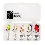 Jigspinner Set 5-15g Neon Spin Jigs 5 Stück mit Köderbox