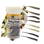 Zite Fishing Slinky Snake Natur Mix Knoblauch 8 cm 8 St. Schlangenförmig Gummi
