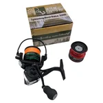 Spinning Reel Base 3000 Spinnrolle mit Frontbremse 5+1 2 Aluminiumspulen für Forelle & Barsch Spinnfischen