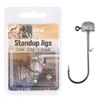 Stand Up Jigs 1/0# 3,5g für Gummiköder - Jighaken Grundangeln 5 Stück im Pack