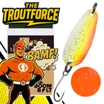 The Troutforce Spoon BAMF! 2,3 g – Mr. Boombolt – UV-aktiver Forellenspoon Zite Fishing