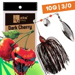 Inzite Rotator Spinnerbaits 10g – Haken 3/0 – Dark Cherry – mit Doppelspinnerblatt & Fransen