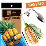 Inzite Rotator Spinnerbaits 10g – Haken 5/0 – Tropic Punch – mit Doppelspinnerblatt & Fransen
