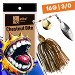 Inzite Rotator Spinnerbaits 16g – Haken 3/0 – Chestnut Bite – mit Doppelspinnerblatt & Fransen