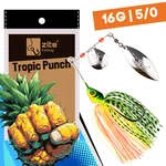 Inzite Rotator Spinnerbaits 16g – Haken 5/0 – Tropic Punch – mit Doppelspinnerblatt & Fransen