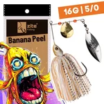 Inzite Rotator Spinnerbaits 16g – Haken 5/0 – Banana Peel – mit Doppelspinnerblatt & Fransen