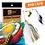 Inzite Rotator Spinnerbaits 21g – Haken 5/0 – Golden Coconut – mit Doppelspinnerblatt & Fransen