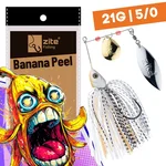 Inzite Rotator Spinnerbaits 21g – Haken 5/0 – Banana Peel – mit Doppelspinnerblatt & Fransen