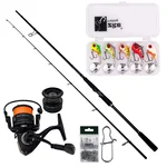 Zite Fishing Inzite Pro Stick Starter-Set Zander Spinning Reel Pro 3000 bespult, Jigspinner Neon & Snaps