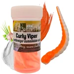 Zite Fishing Curly Viper Sweet Orange Knoblauch 6,5 cm Rotationsköder für Forelle 8 Stück