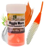 Wiggle Worm Forellenwurm Sweet Orange Knoblauch Aroma 5,5 cm 10 Stück Gummiköder